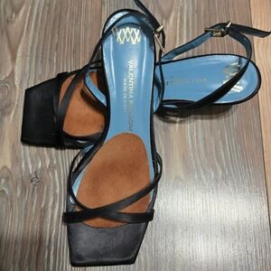Valentina Rangoni Vulcano Halter Satin Sandal Size 9